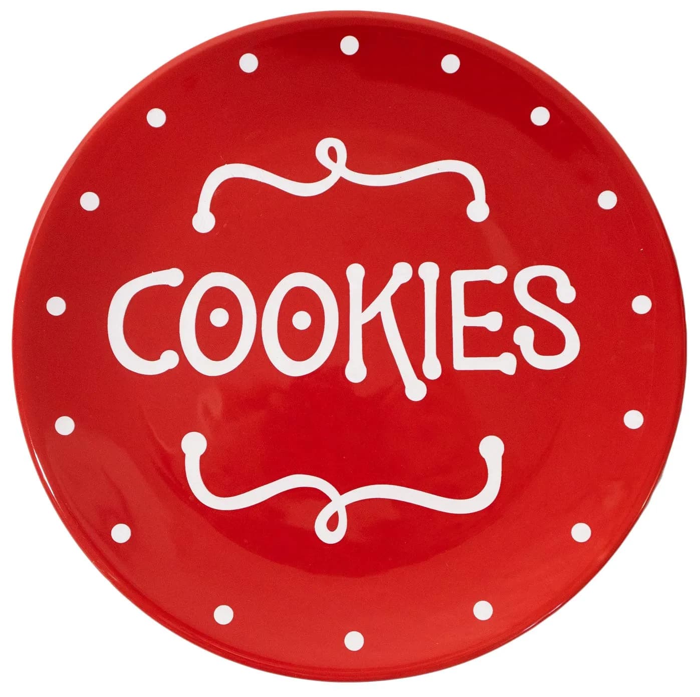 Stephanie Imports "Cookies" Christmas Themed 8" Ceramic Accent Plate | Festive Holiday Decor — Cookies