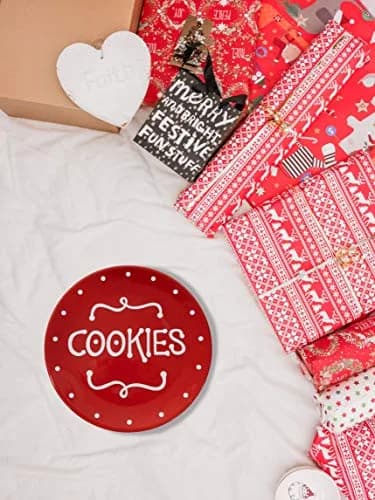 Stephanie Imports "Cookies" Christmas Themed 8" Ceramic Accent Plate | Festive Holiday Decor thumbnail 4
