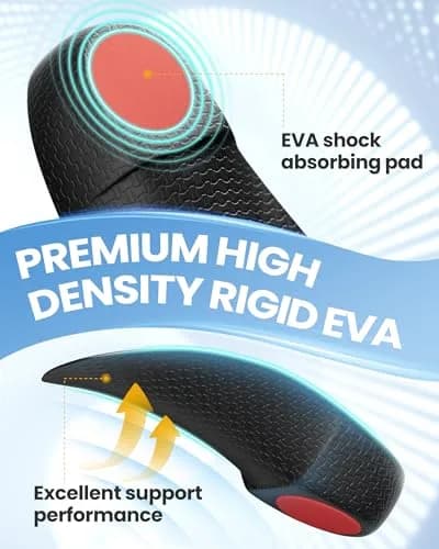 QBK 3/4 High Arch Support Insoles | Relief for Plantar Fasciitis & Flat Feet, Men & Women thumbnail 5