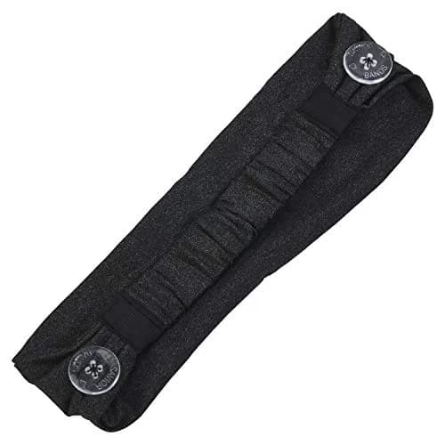 Three Little Tots Savior Band Headband with Buttons for Mask | Dark Gray, 1 Count thumbnail 3