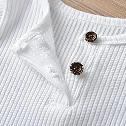 Eghunooy Baby Boy Girl Solid Color One Piece Romper Jumpsuit Outfits Clothes (0-3 Months) White | Breathable Cotton, Comfortable Fit thumbnail 4
