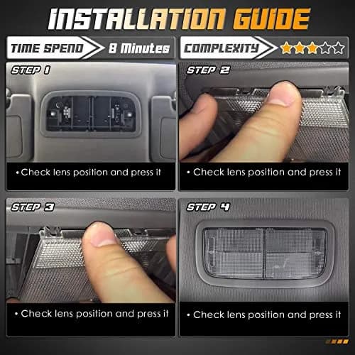 HERCOO Interior Dome Light Cover Roof Map Light Clear Lens Right Left Side | Compatible with Honda Accord Civic CR-V Fit HR-V Insight Odyssey Ridgeline thumbnail 4
