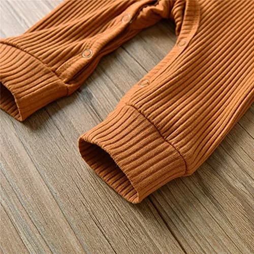Eghunooy Baby Boy Girl Solid Color One Piece Romper Jumpsuit Outfits Clothes (12-18 Months) Yellow | Breathable Cotton thumbnail 6
