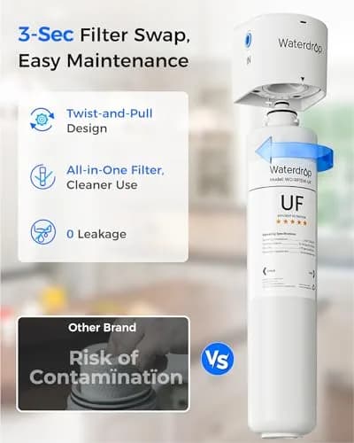 Waterdrop 15UBW-UF Ultra Filtration Under Sink Water Filter System 19000 Gallons | Reduces Lead, Chlorine, Bad Taste & Odor thumbnail 8
