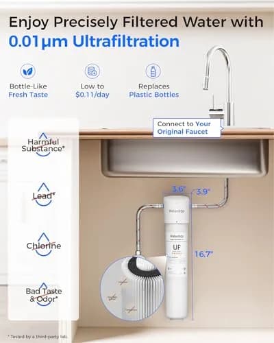 Waterdrop 15UBW-UF Ultra Filtration Under Sink Water Filter System 19000 Gallons | Reduces Lead, Chlorine, Bad Taste & Odor thumbnail 2