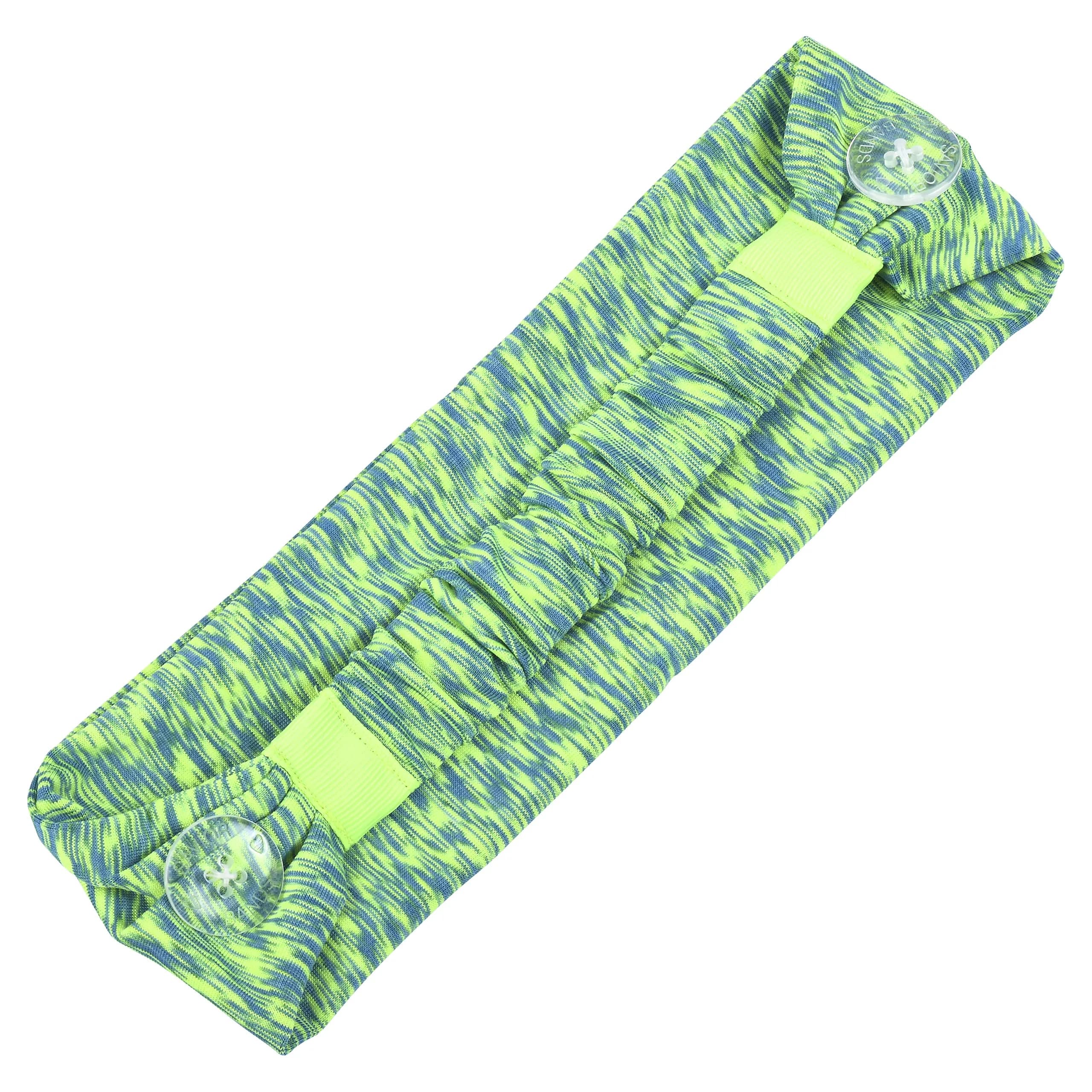Three Little Tots Savior Band Headbands with Buttons for Mask Use, Green & Blue | Protects Ears from Mask Elastics - view 4