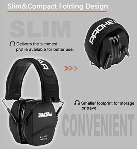 PROHEAR 016-GEP02 Shooting Earmuffs NRR 26dB Gel Cushions | 205g (0.46 lb) Passive Noise Reduction thumbnail 5
