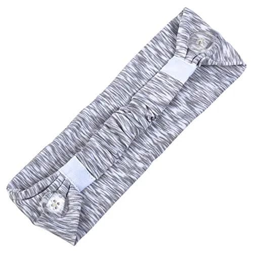 Three Little Tots Savior Band Headband with Buttons for Mask 1.2cm (Cozy Gray) thumbnail 4