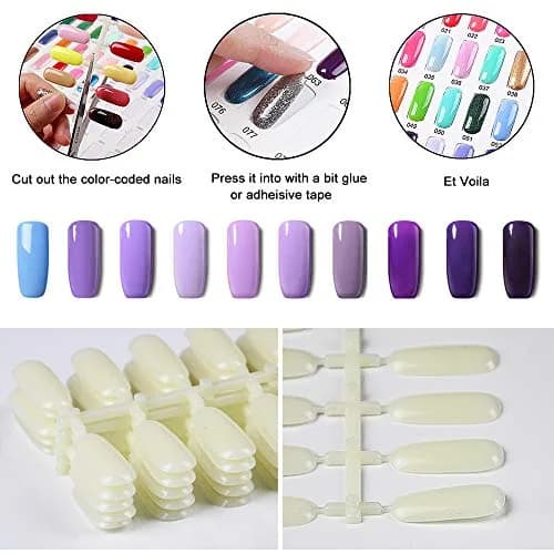 Noverlife 120 Colors Nail Display Book, Nail Gel Polish Swatch Book, 120 Nail Tips | Colorful Nail Art Organizer with 120 Tips for Salon & DIY thumbnail 6