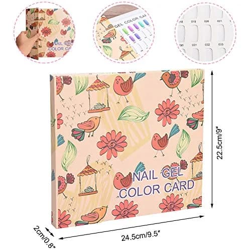 Noverlife 120 Colors Nail Display Book, Nail Gel Polish Swatch Book, 120 Nail Tips | Colorful Nail Art Organizer with 120 Tips for Salon & DIY thumbnail 7