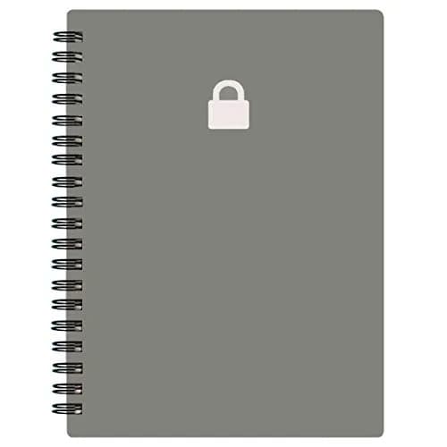 Nokingo Grey Spiral Password Book with A-Z Tabs | 177ml (5x7 Inch) Internet Login Keeper thumbnail 1