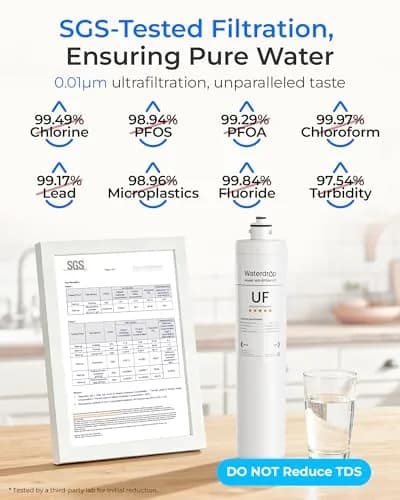 Waterdrop RF15W-UF Under Sink Water Filter Replacement 15693 ml (530 Fl Oz) | Reduces Lead, Chlorine, Bad Taste & Odor, 2 Years thumbnail 3