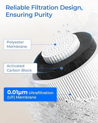 Waterdrop RF15W-UF Under Sink Water Filter Replacement 15693 ml (530 Fl Oz) | Reduces Lead, Chlorine, Bad Taste & Odor, 2 Years thumbnail 4