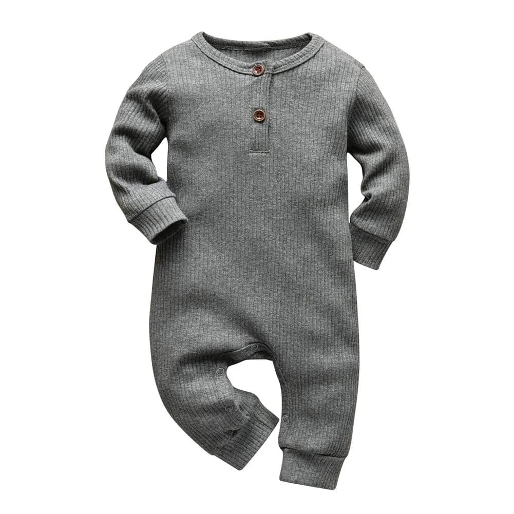 Eghunooy Baby Boy Girl Solid Color One Piece Romper Jumpsuit Outfits Clothes (0-3 Months) White | Breathable Cotton, Comfortable Fit