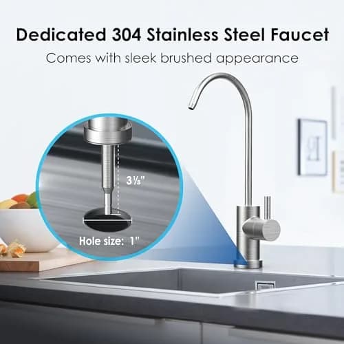 Waterdrop 10UB-B Under Sink Water Filter System with Black Faucet, 11000 Gallons (41635 Liters) | NSF/ANSI Certified for Lead & Chlorine Reduction thumbnail 4