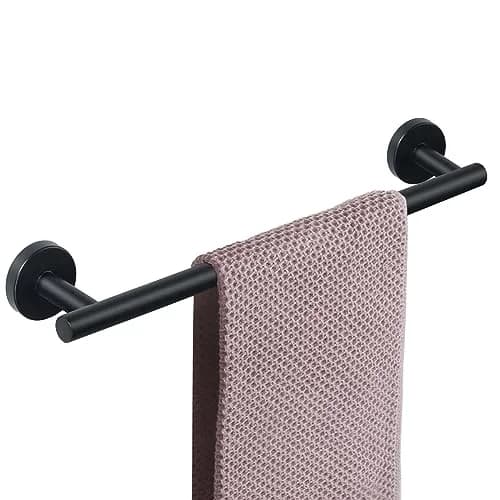 NearMoon Matte Black Stainless Steel Towel Bar | 50.8cm (20 Inch) Wall Mounted Holder thumbnail 1