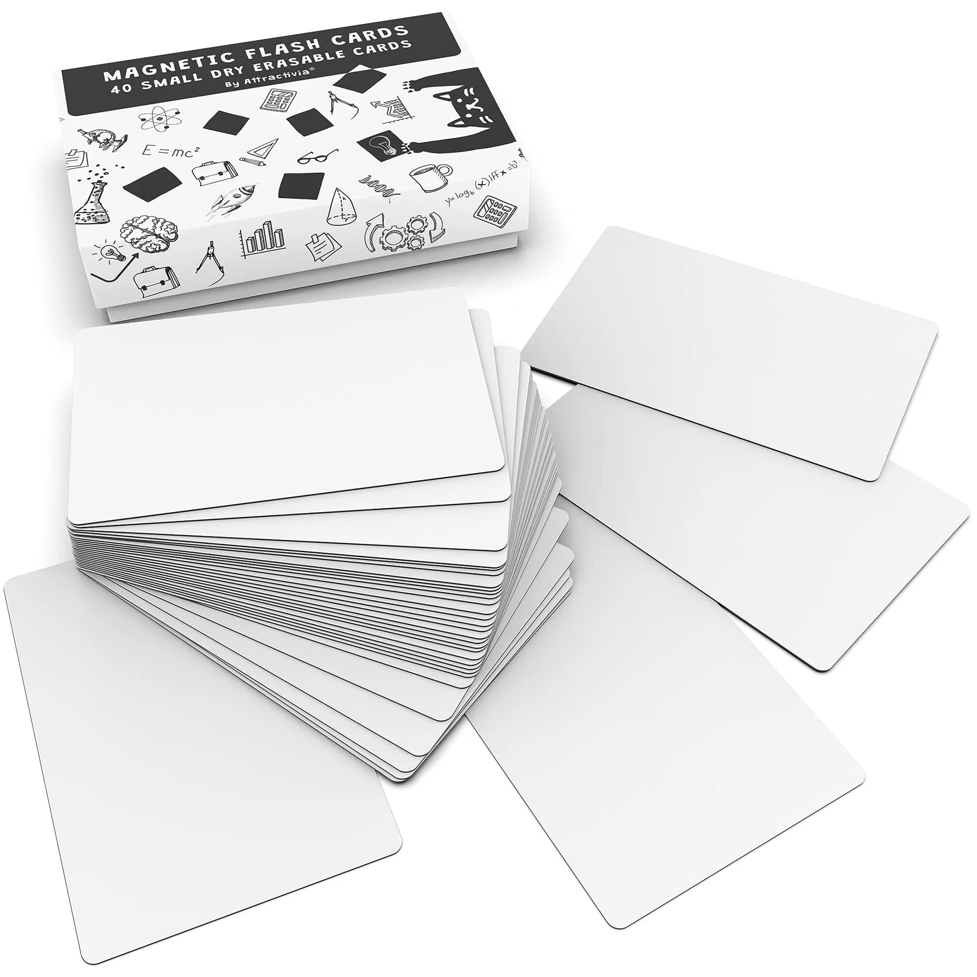 Attractivia Dry Erase Magnetic Labels 2.8 x 1.8 in | Reusable Whiteboard Labels for Office, Home & School — 2.8 x 1.8 inch