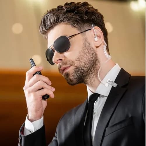 Sumind 8 Pcs Security Earpiece Acoustic Tube Replacement for 2-Way Radio | Costume Prop with Metal Clip thumbnail 6