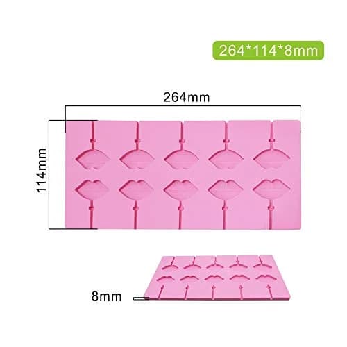 MoldFun Food Preparation Mold 10 Cavities Red Lips | Food-Grade Silicone, Easy Release thumbnail 4