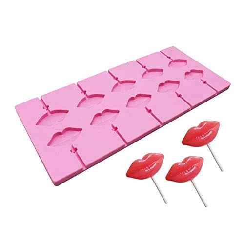 MoldFun Food Preparation Mold 10 Cavities Red Lips | Food-Grade Silicone, Easy Release thumbnail 2