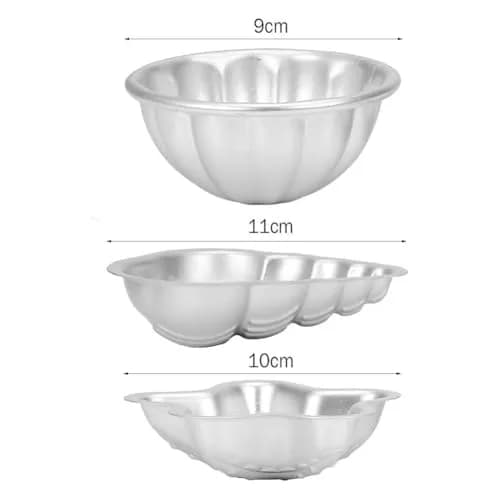 Dioche Bath Bomb Mold Set 3 Shapes | Aluminium Alloy Durable & Hygienic (Sea Star, Conch, Petal) | 2 pcs thumbnail 4