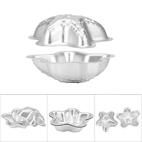 Dioche Bath Bomb Mold Set 3 Shapes | Aluminium Alloy Durable & Hygienic (Sea Star, Conch, Petal) | 2 pcs thumbnail 5