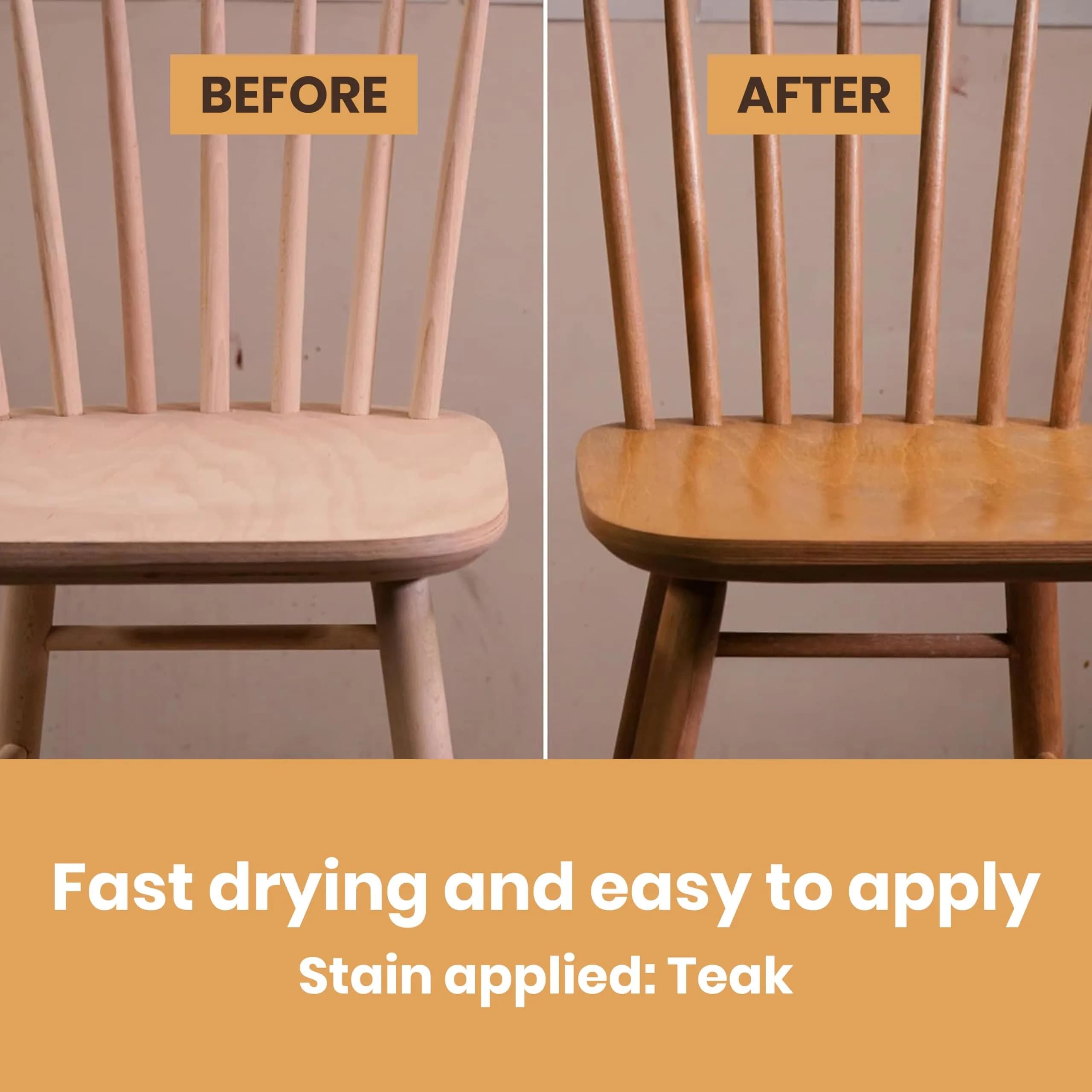 Furniture Clinic Walnut Wood Stain 250ml (8.5 Fl Oz) | Water Based, Fast Drying, Low Odor - view 7