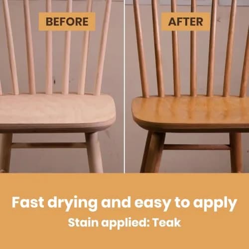Furniture Clinic Walnut Wood Stain 250ml (8.5 Fl Oz) | Water Based, Fast Drying, Low Odor thumbnail 7