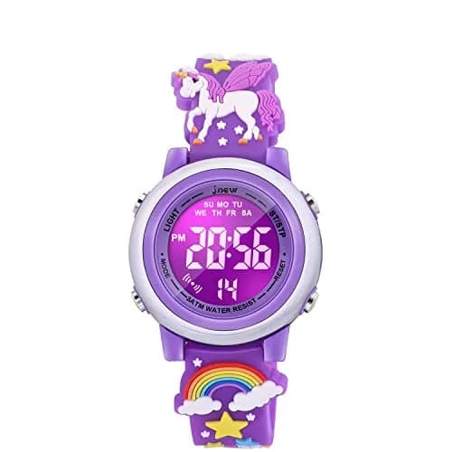 VAPCUFF Unicorn Watch for Girls Age 3-12 | 30M Waterproof Digital Toy Watch with LED Light thumbnail 1