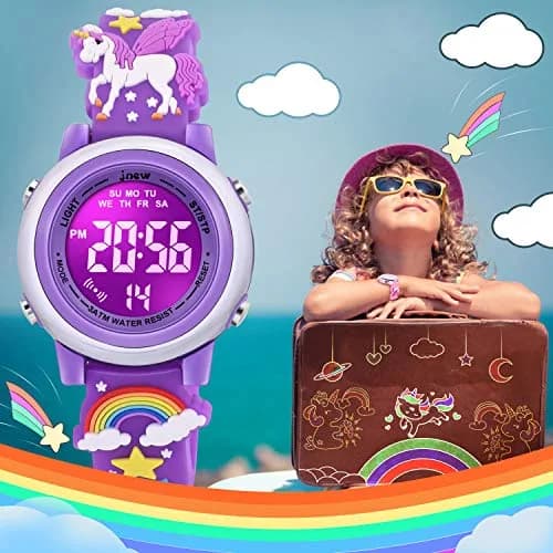 VAPCUFF Unicorn Watch for Girls Age 3-12 | 30M Waterproof Digital Toy Watch with LED Light thumbnail 5