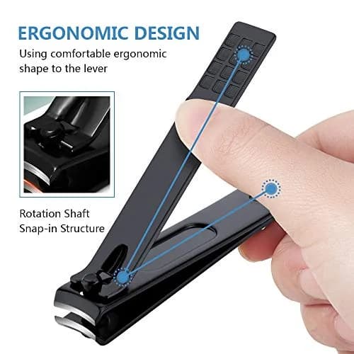 Adulahi Nail Clippers Set 3PCS | Stainless Steel, Curved Blades, Leather Case thumbnail 5