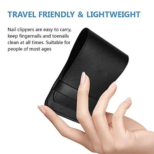 Adulahi Nail Clippers Set 3PCS | Stainless Steel, Curved Blades, Leather Case thumbnail 7