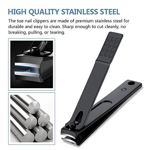 Adulahi Nail Clippers Set 3PCS | Stainless Steel, Curved Blades, Leather Case thumbnail 2