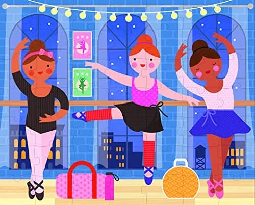 Petit Collage Jigsaw Puz 2 Sided Ballerina | Double-Sided 100-Piece Puzzle for Kids 4+ thumbnail 3