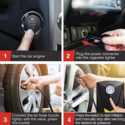 Vetoos Car Emergency Roadside Kit with Jumper Cables | Portable Air Compressor & Safety Tools thumbnail 4