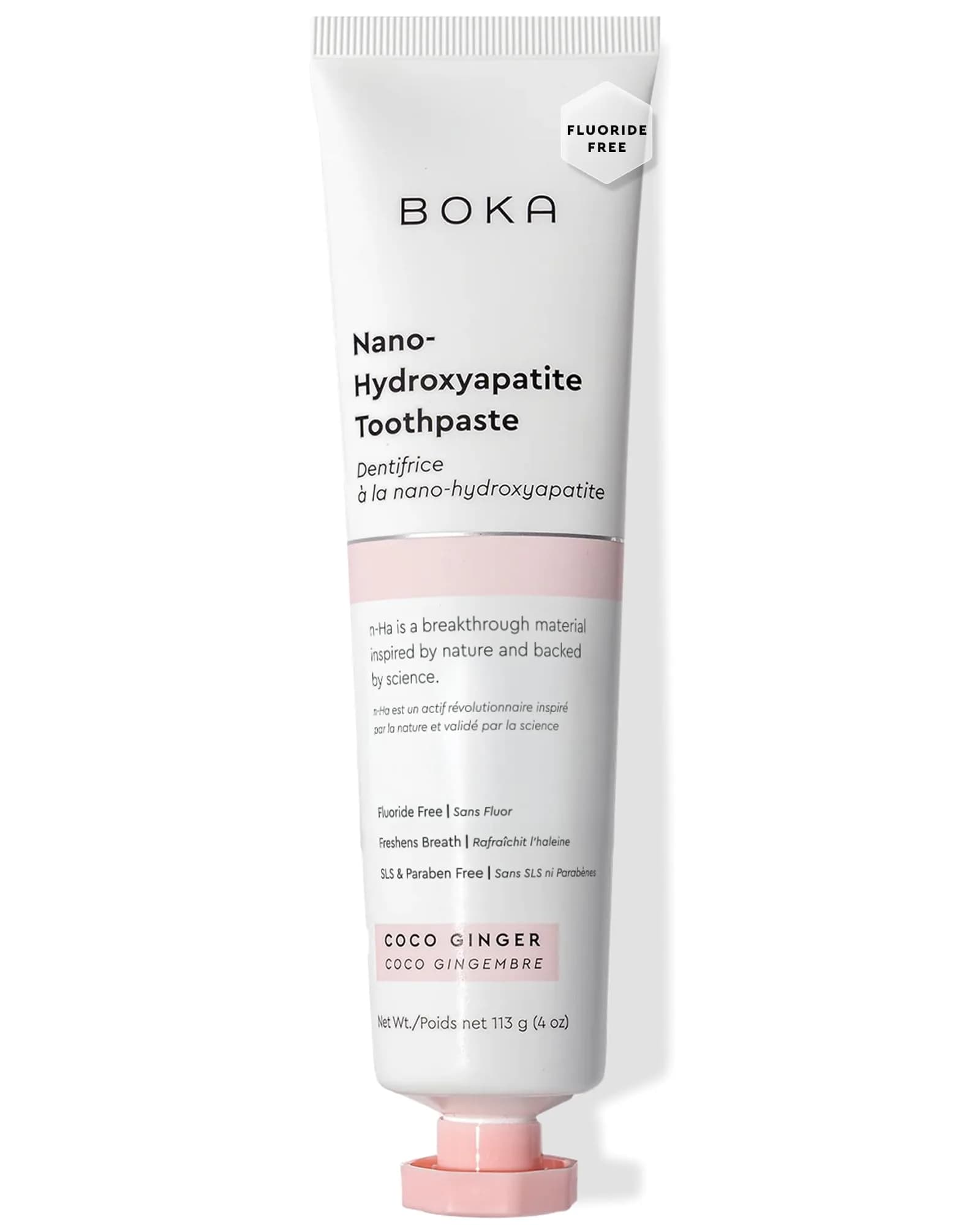 Boka Fluoride Free Toothpaste, Nano Hydroxyapatite Toothpaste, Coco Ginger Flavor 120ml (4 Fl Oz) - main product image