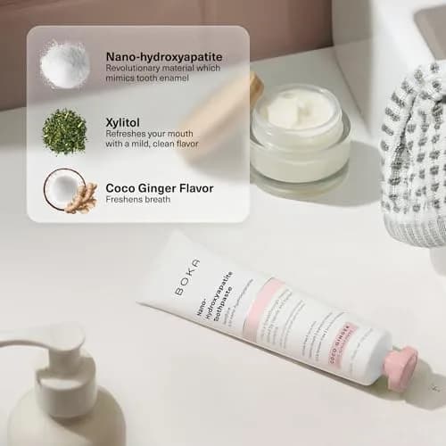 Boka Coco Ginger Toothpaste - Fluoride Free Nano Hydroxyapatite Toothpaste 118ml (4 Oz) | Enamel Care for Sensitive Teeth thumbnail 5