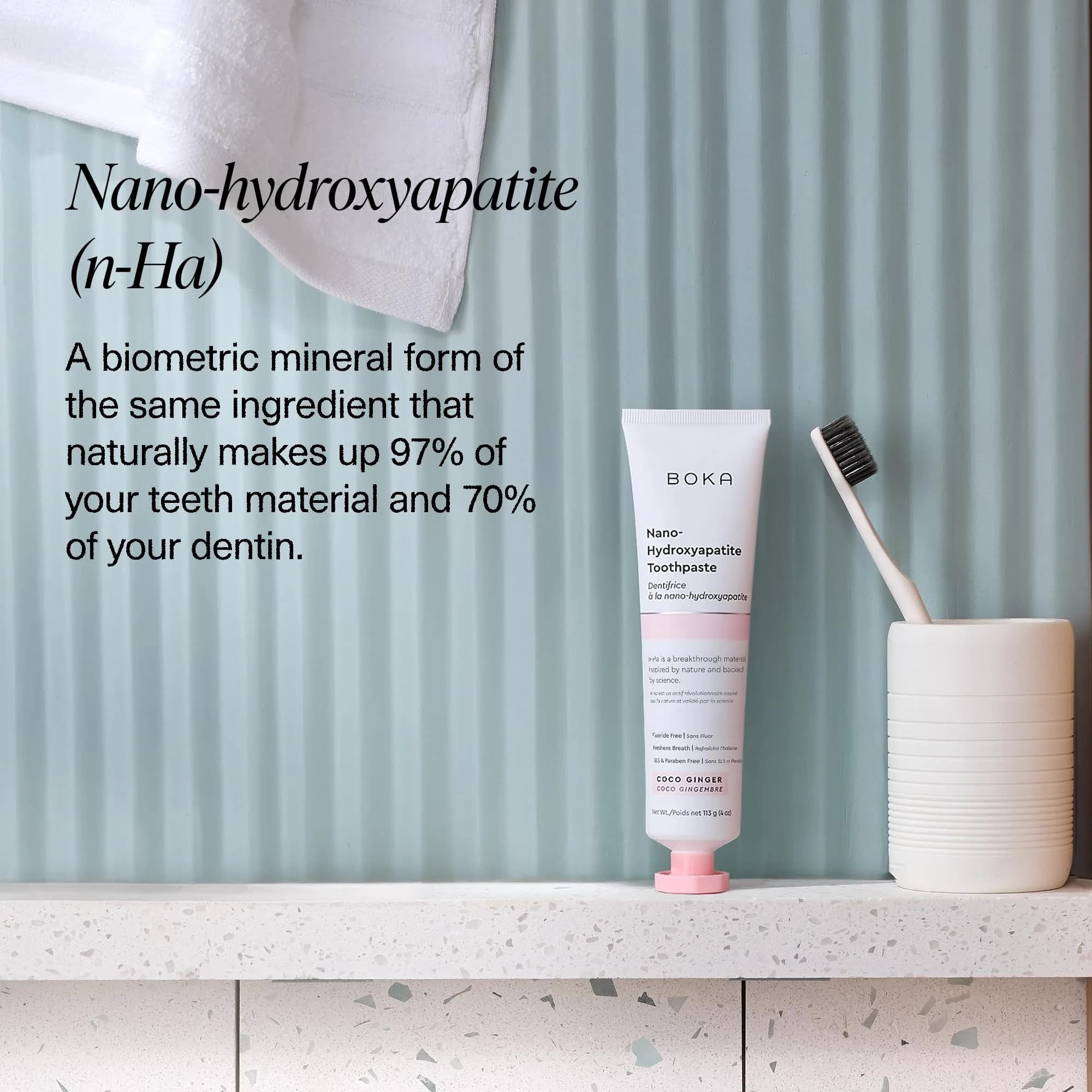 Boka Fluoride Free Toothpaste, Nano Hydroxyapatite Toothpaste, Coco Ginger Flavor 120ml (4 Fl Oz) - view 4