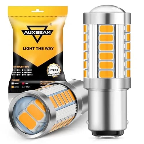 Auxbeam 1157 Amber Yellow LED Bulbs 2-Pack | 3500K Bright Amber, 4000 Lumens/Pair thumbnail 1