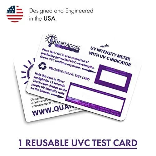 QuantaDose UVC Light Test Card with Wavelength Indicator & Photochromic UV Intensity Test | 1 Card thumbnail 7