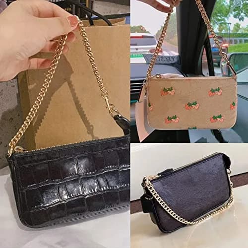 OAikor Iron Flat Antique Gold Purse Chain Strap 120 cm (47") | Durable Metal Bag Chain for Handbags thumbnail 7