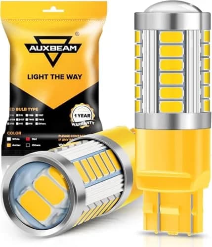 Auxbeam 7443 LED Turn Signal Bulbs 3500K Amber Yellow (Pack of 2) | 4000 Lumens Brightness thumbnail 1