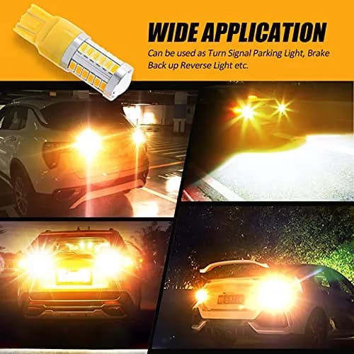 Auxbeam 7443 LED Turn Signal Bulbs 3500K Amber Yellow (Pack of 2) | 4000 Lumens Brightness thumbnail 6
