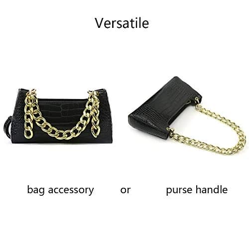 Xiazw Heavy Chunky Aluminum Metal Purse Handle Bag Chains 62cm (24.6") | Punk Design for Handbags & Crossbody Bags thumbnail 6