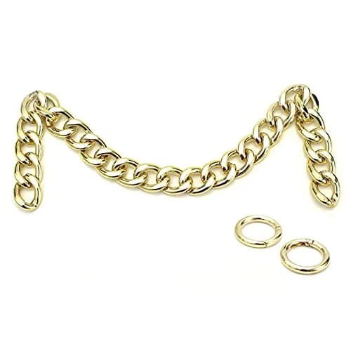 Xiazw Heavy Chunky Aluminum Metal Purse Handle Bag Chains 62cm (24.6") | Punk Design for Handbags & Crossbody Bags thumbnail 1