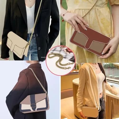 OAikor Antique Gold Flat Bag Chain Strap 100cm (39") | Metal Purse Chain for DIY Handbags thumbnail 5