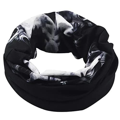 Obacle Skull Face Mask - Gray White Face Tear Lips Design for Dust, Wind & UV Protection thumbnail 4