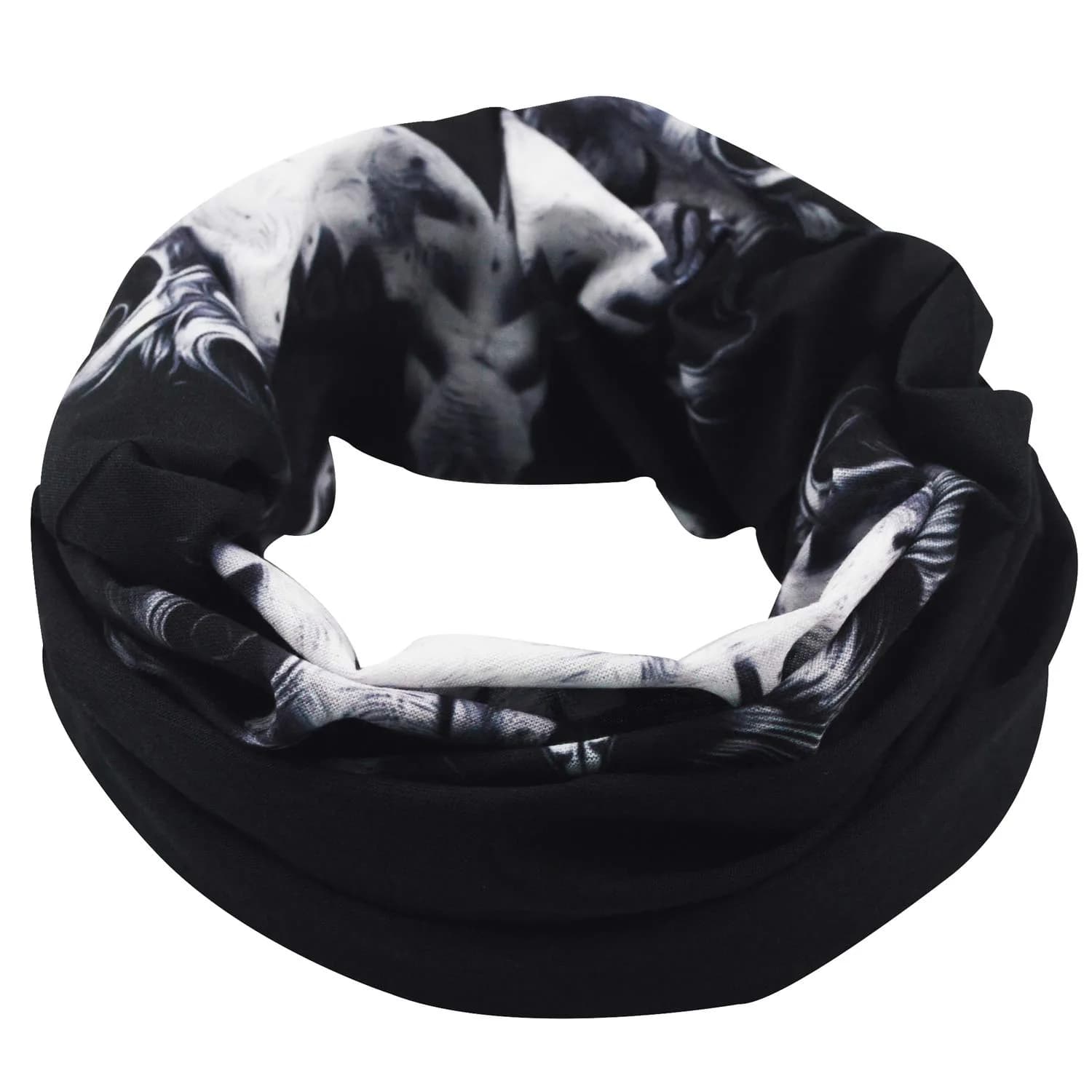 Obacle Skull Face Mask - Gray White Face Tear Lips Design for Dust, Wind & UV Protection - view 4
