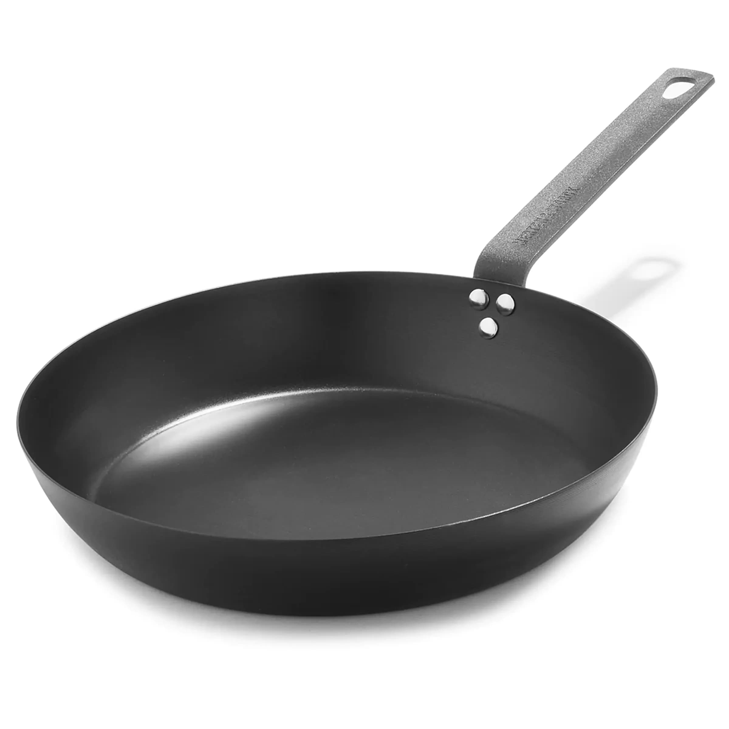 Merten & Storck Pre-Seasoned Carbon Steel 12" Frying Pan Skillet | Lightweight, Durable, Oven Safe, Induction Ready