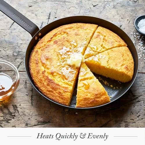Merten & Storck Pre-Seasoned Carbon Steel 12" Frying Pan Skillet | Lightweight, Durable, Oven Safe, Induction Ready thumbnail 5